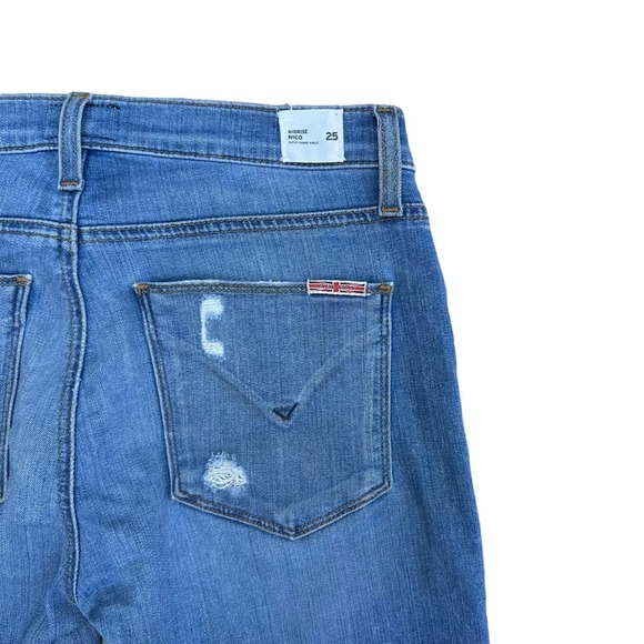 Hudson Super Skinny Jeans Womens Mid Rise Distressed Ankle Stretch 25 - Picture 11 of 15